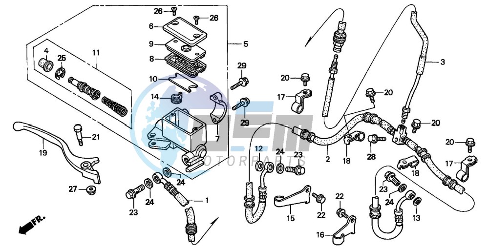 FR. BRAKE MASTER CYLINDER