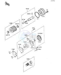 KSF 250 A [MOJAVE 250] (A3-A7) [MOJAVE 250] drawing OIL PUMP