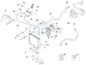 X10 350 4t 4v ie e3 drawing Cooling system