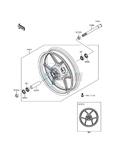 Z800 ABS ZR800BGF FR GB XX (EU ME A(FRICA) drawing Front Hub