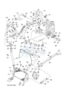 YP400R X-MAX 400 X-MAX 400 (1SD1 1SD1 1SD1) drawing RADIATOR & HOSE