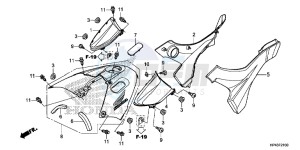 TRX420FMD TRX420 Europe Direct - (ED) drawing SIDE COVER/TANK COVER