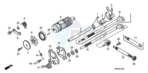 TRX500FPEB drawing GEARSHIFT DRUM