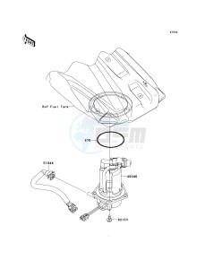 KX 450 E (KX450F MONSTER ENERGY) (E9FA) E9FA drawing FUEL PUMP