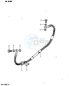 GSX1100 (Z-D) drawing REAR BRAKE HOSE (GSX1100Z D XD)