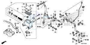 TRX500FE2G TRX500 Europe Direct - (ED) drawing FRONT BRAKE MASTER CYLINDER