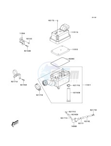 KSF 90 A [KFX90] (A7F-A9S) A9S drawing AIR CLEANER