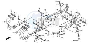 CB1000RA9 France - (F / ABS CMF) drawing EXHAUST MUFFLER