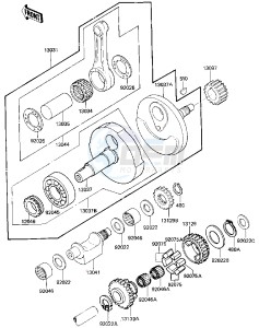 KLT 250 C [PRAIRIE] (C2-C3) [PRAIRIE] drawing CRANKSHAFT_BALANCER -- 84-85 C2_C3- -