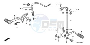 CBF600NA9 Europe Direct - (ED / ABS 25K) drawing BRAKE PEDAL/ CHANGE PEDAL