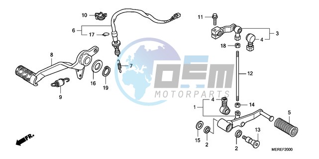 BRAKE PEDAL/ CHANGE PEDAL