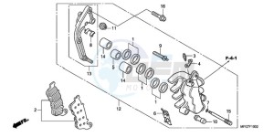 CB600FA9 France - (F / ABS CMF 25K) drawing L. FRONT BRAKE CALIPER (CB600FA/FA3)