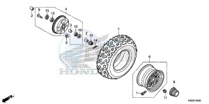 TRX250TEG TRX250T Europe Direct - (ED) drawing FRONT WHEEL