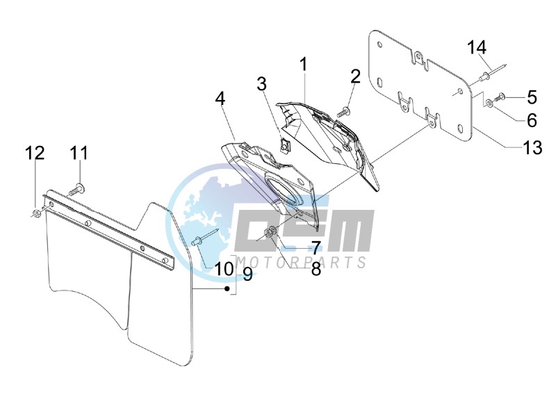 Rear cover - Splash guard