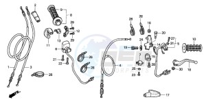 CRF230F drawing HANDLE LEVER/SWITCH/CABLE