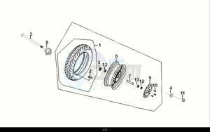 FIDDLE II 50 (AF05W5-NL) (E5) (M1) drawing FRONT WHEEL