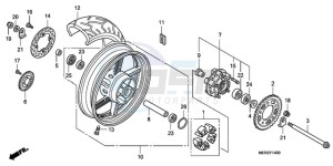 CBF600N9 UK - (E / MKH) drawing REAR WHEEL