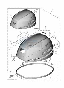 F25GWH drawing FAIRING-UPPER