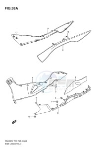 AN400 (E3-E28) Burgman drawing SIDE LEG SHIELD (MODEL K9)