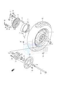 VZ800 (E3-E28) MARAUDER drawing REAR WHEEL