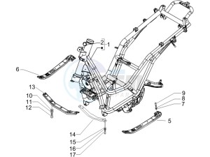 Beverly 500 2005-2006 drawing Frame bodywork