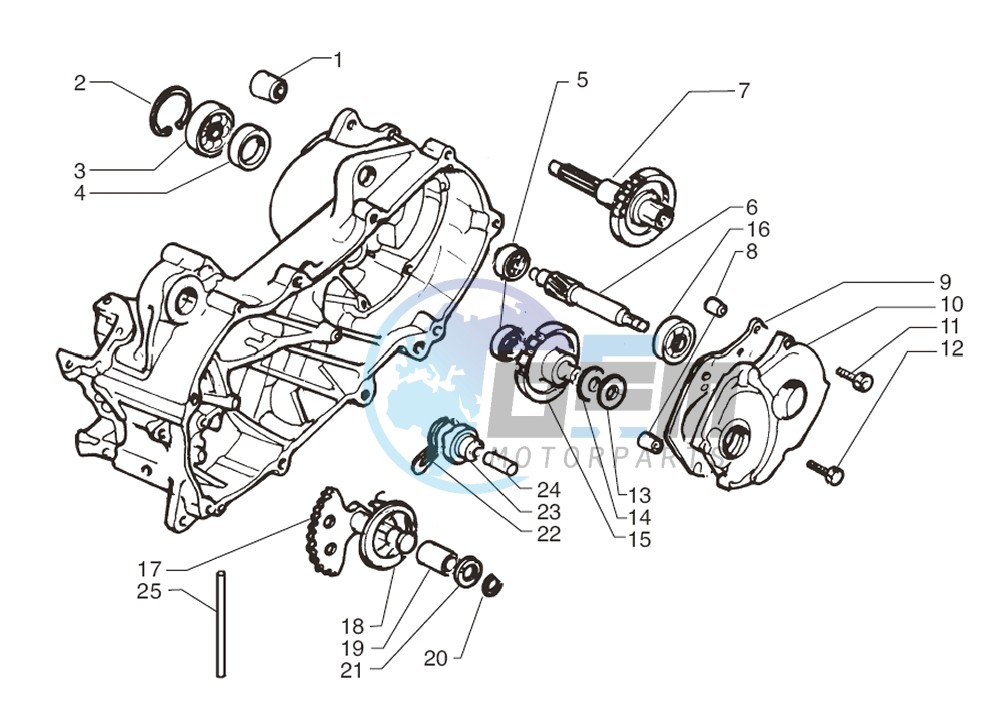 Rear wheel axle