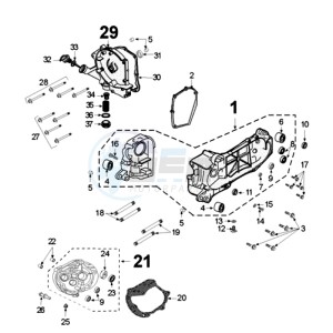 KISBEE A drawing CRANKCASE