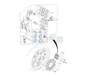 VP X-CITY 250 drawing FRONT BRAKE CALIPER