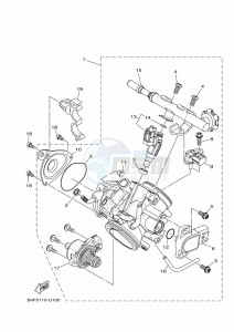 YFM700FWBD YFM7NKPHK (B5KF) drawing THROTTLE BODY ASSY 1