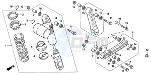 TRX400EX FOURTRAX 400 EX drawing REAR CUSHION