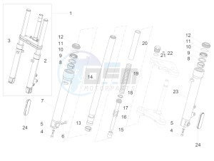 V9 Bobber 850 (EMEA) drawing Front fork Kaifa