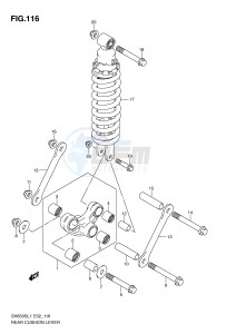 SV650S (E2) drawing REAR CUSHION LEVER (SV650SAL1 E24)