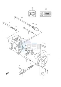 DF 9.9A drawing Clamp Bracket Non-Remote Control