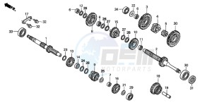 TRX250TE FOURTRAX ES drawing TRANSMISSION