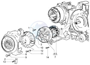 Liberty 125 la poste drawing Flywheel magneto