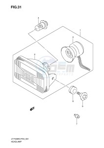 LT-F400 (P24) drawing HEADLAMP (MODEL K3 K4)