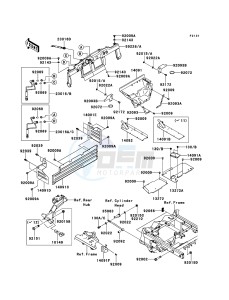 MULE_4010_DIESEL_4X4 KAF950FDF EU drawing Frame Fittings