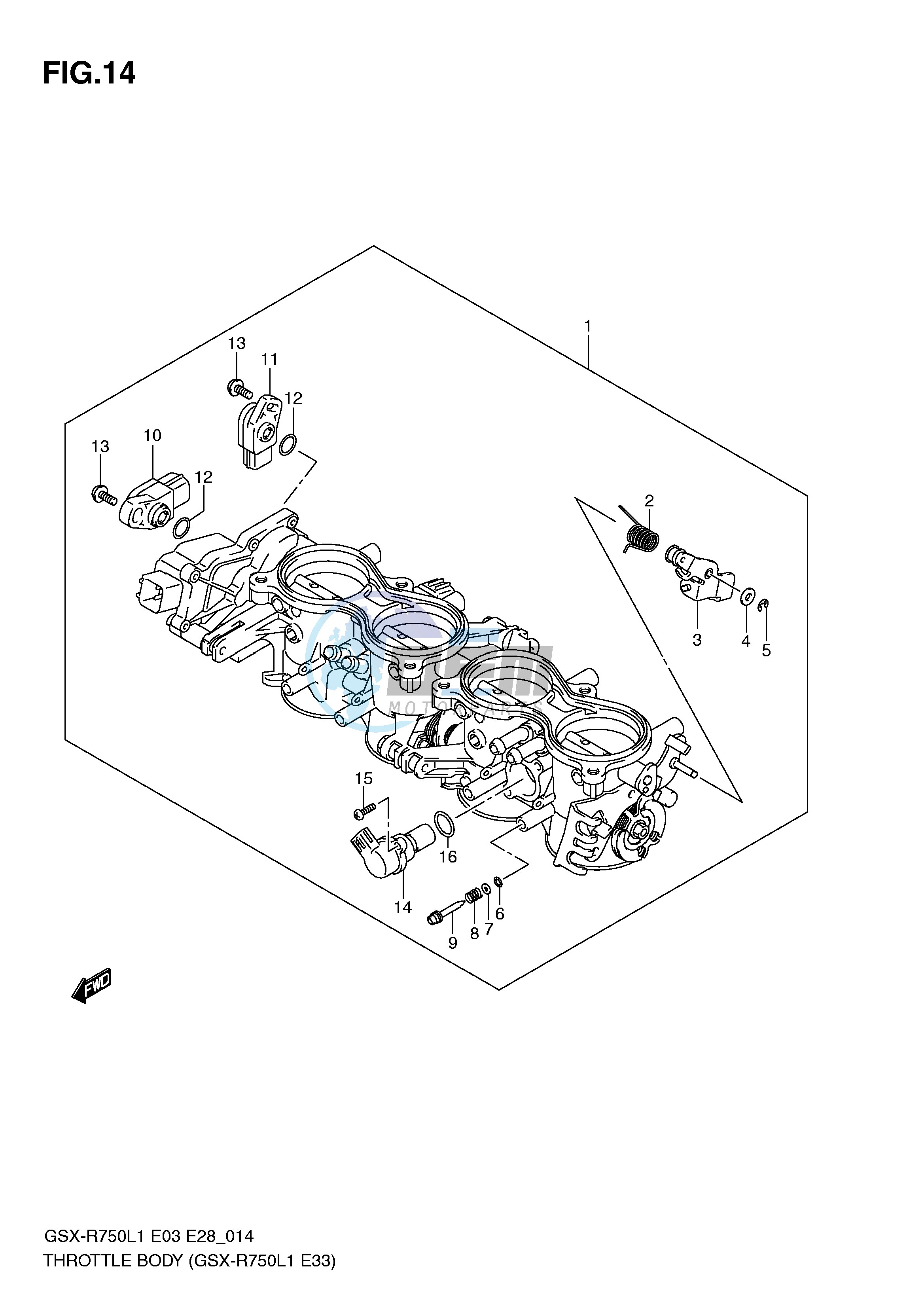 THROTTLE BODY (GSX-R750L1 E33)