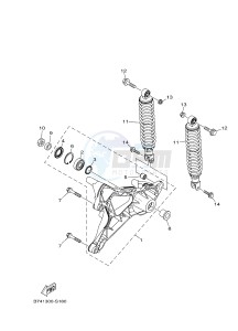 CZD300-A X-MAX 300 (BY31 BY31 BY31 BY31 BY31) drawing REAR ARM & SUSPENSION