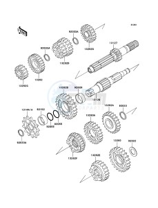 KX125 KX125-M3 EU drawing Transmission