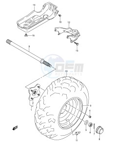 LT-F400 (E24) drawing LEFT REAR WHEEL