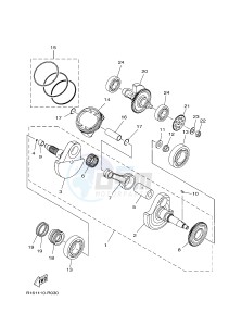 YFM700FWAD YFM70GPSJ GRIZZLY 700 EPS (B1AM) drawing CRANKSHAFT & PISTON