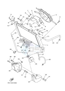 MT09A MT-09 ABS 900 (2DRR) drawing RADIATOR & HOSE