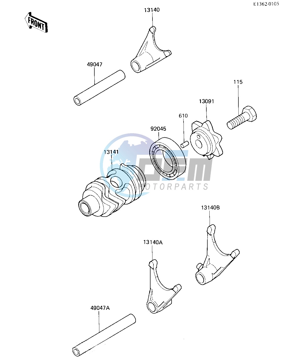 GEAR CHANGE DRUM_SHIFT FORK-- S- -