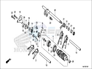 CRF1000DH 2ED - (2ED) drawing GEARSHIFT DRUM (CRF1000D)