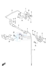 DF 9.9B drawing Clutch Rod Remote Control