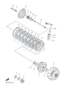 YZ450F (1SL5 1SL6 1SL7 1SL8) drawing CLUTCH