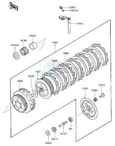 ZX 600 A [NINJA 600] (A3) [NINJA 600] drawing CLUTCH -- ZX600AE051067-- -