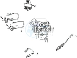 X'PRO 50 45KMH (L8) EU EURO4 drawing CARBURETOR / ECU UNIT