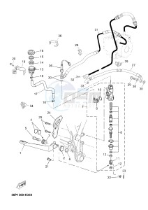 XT660ZA XT660Z ABS TENERE (2BE4 2BE4 2BE4) drawing REAR MASTER CYLINDER